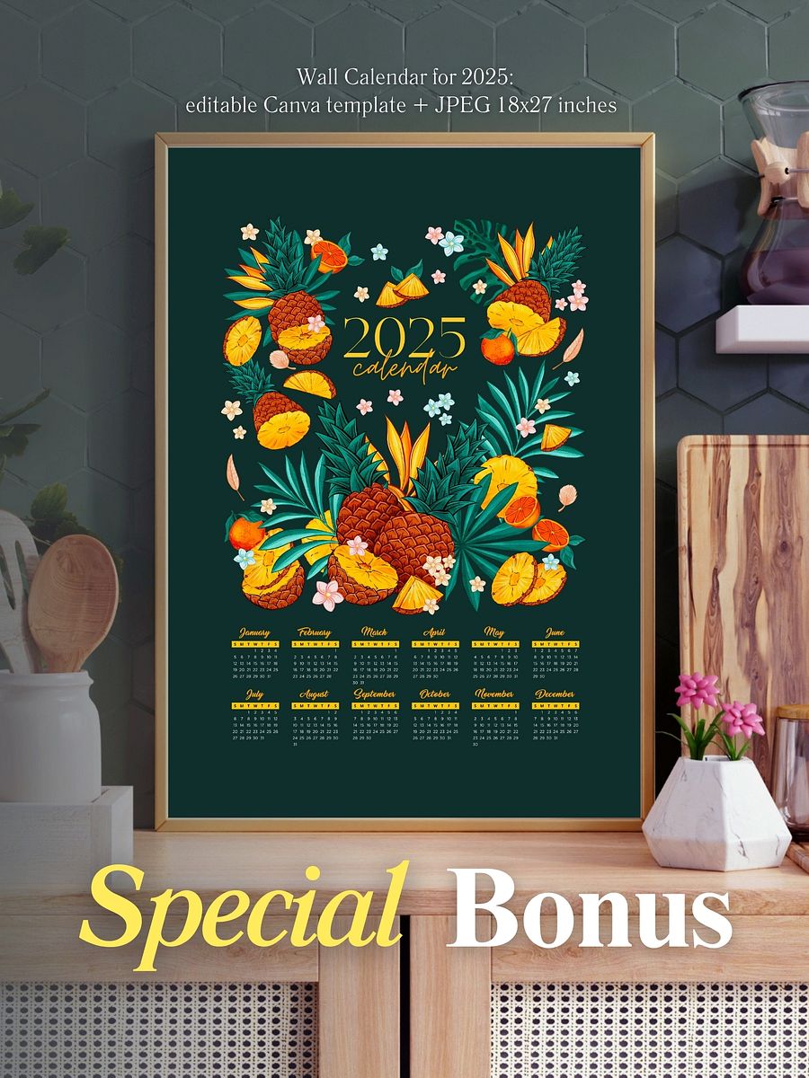 Tropical Garden PSD Seamless Patterns & Clipart product image (12)