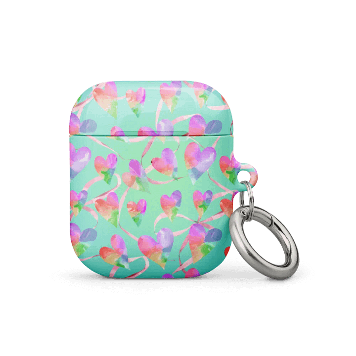 Whimsical Hearts All-Over Print AirPods® Case girls and arty ladies product image (1)