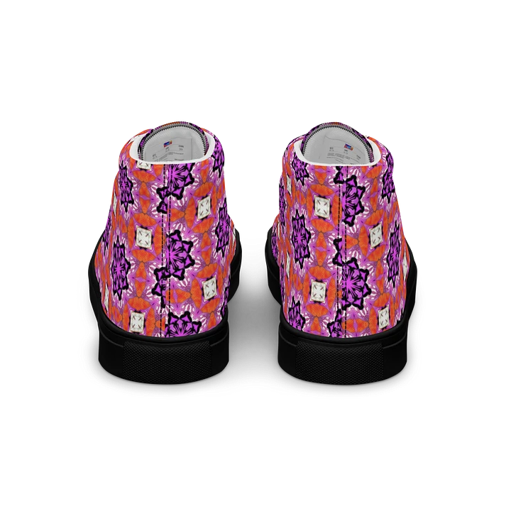 Abstract Foxy Repeating Pattern Ladies Canvas Shoe High Tops product image (2)