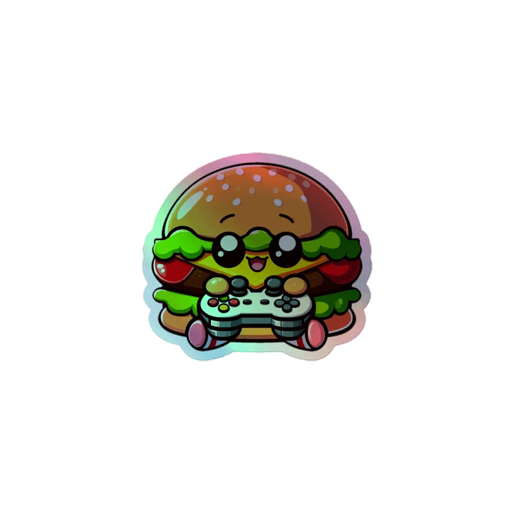 Gamer Burger Holographic Sticker Sheet product image (1)