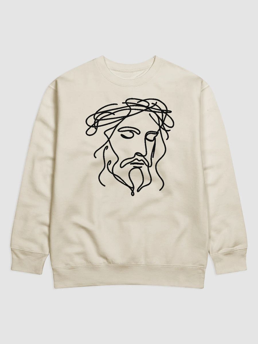 Jesus Line Art - Faith-Inspired Classic Crewneck Sweatshirt product image (2)