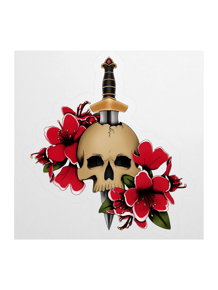 Skull and Roses Sticker product image (1)