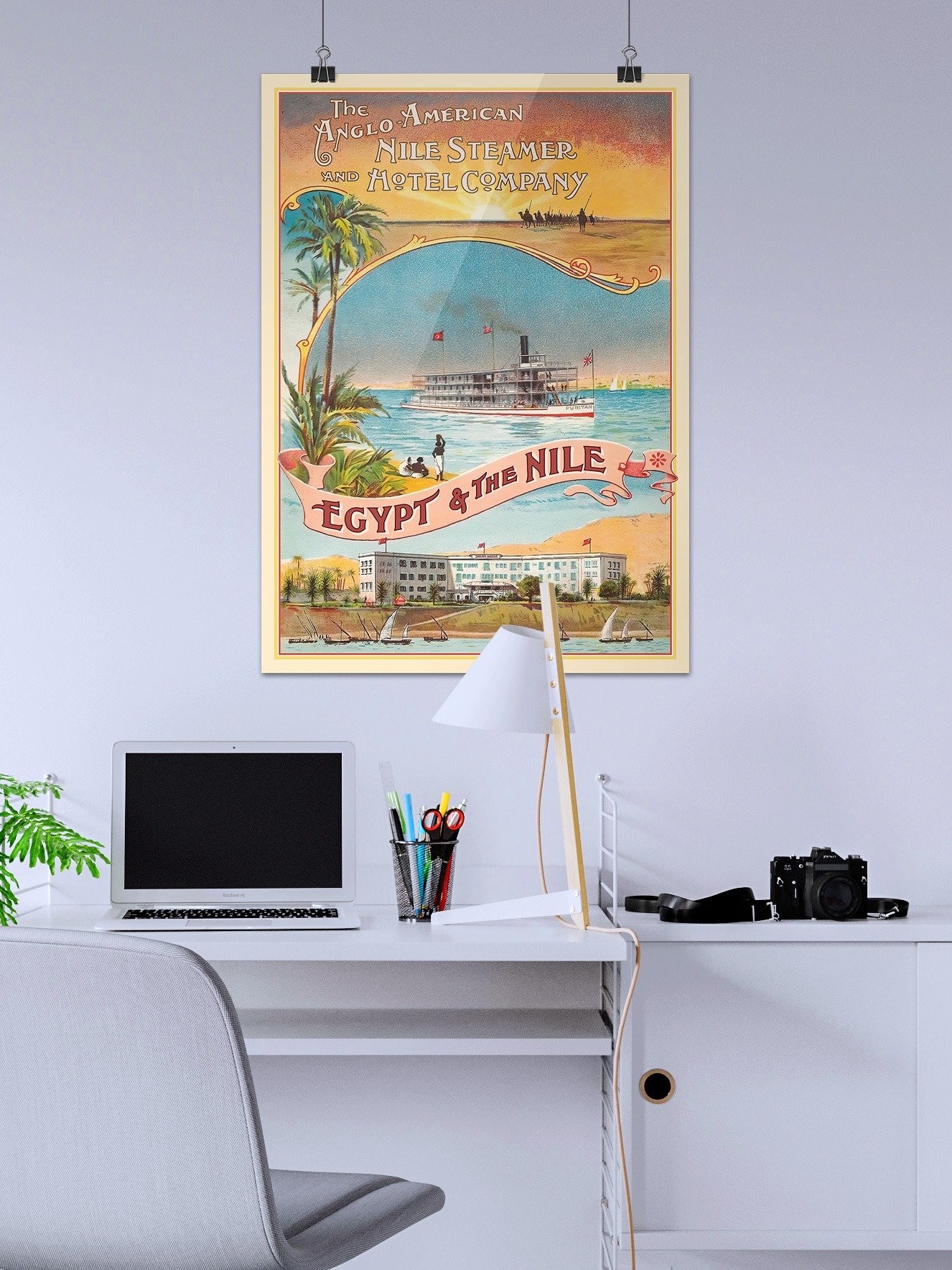 Egypt for romance, 1950s (River Nile, Felucca Boats) — retro vintage travel poster, retro travel art, retro travel wall art product image (2)