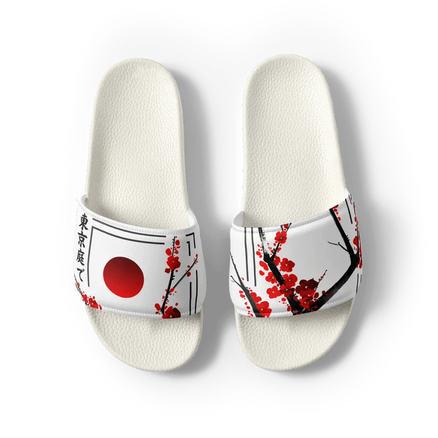 Blossom Burst Sakura - Women's Slides White or Black product image (11)
