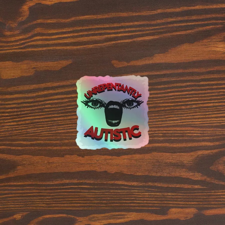 Unrepentantly Autistic Holographic Sticker Sheet product image (5)