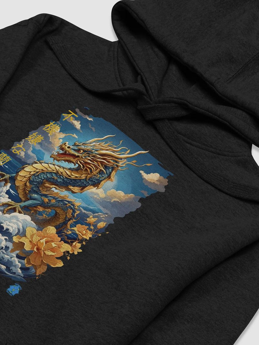 Retro Gold Asian Dragon Rising from Sea Unisex Hoodie product image (25)