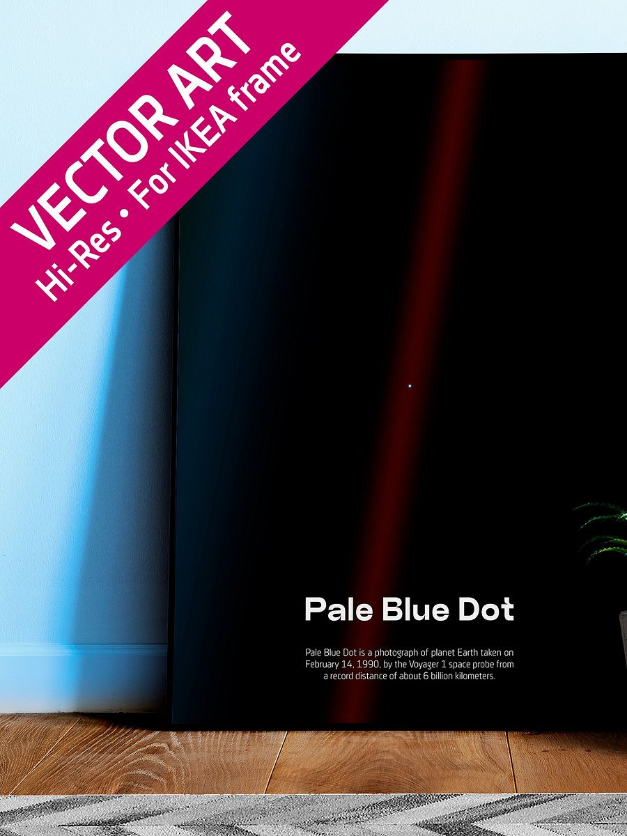 Pale Blue Dot poster, NASA Voyager 1, 1990 with Carl Sagan quote — Space poster product image (4)
