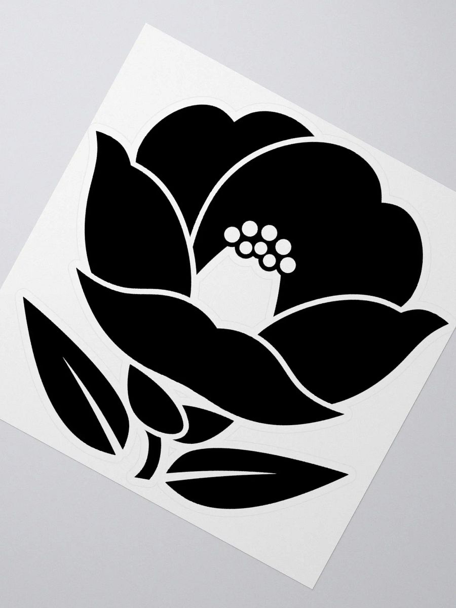 Nest of Smoke Tsubaki Crest LARGE (Black) ✦ Kiss Cut Stickers product image (5)