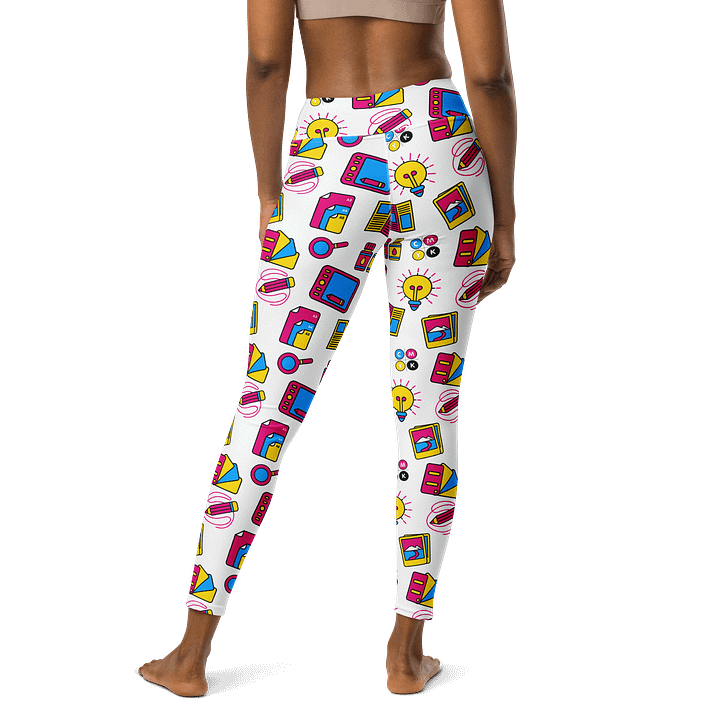 Playful Palette High-Waisted Leggings - Nostalgic Design Activewear product image (2)