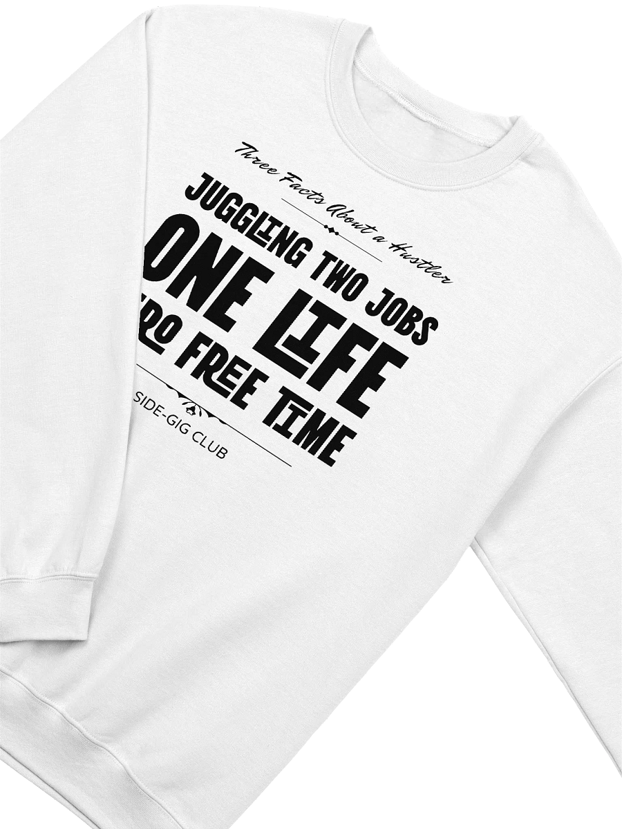 Three Facts About a Hustler – Side-Gig Club Collection Crewneck Sweatshirt in Vivid Black product image (2)