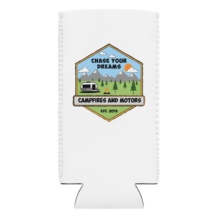 Chase Your Dream Campfires and Motors Koozie – Regular & Slim Can Holder product image (1)