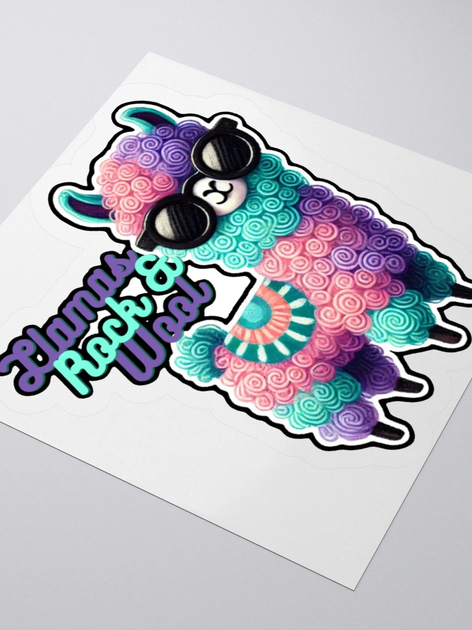 Llamas Rock & Wool (Kiss Cut Stickers) product image (3)