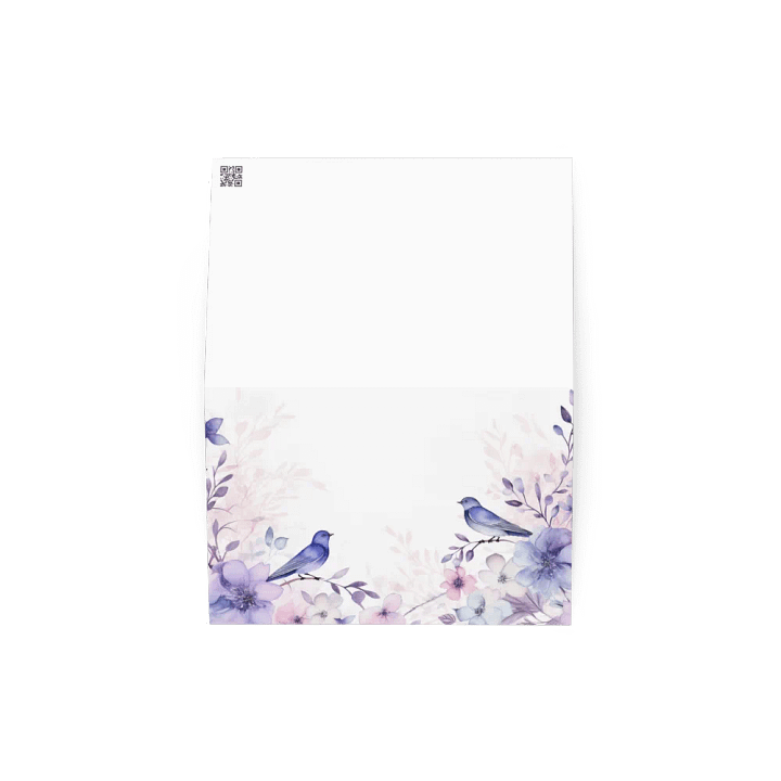 All-Occasion Greeting Card: Watercolor Birds and Florals product image (2)