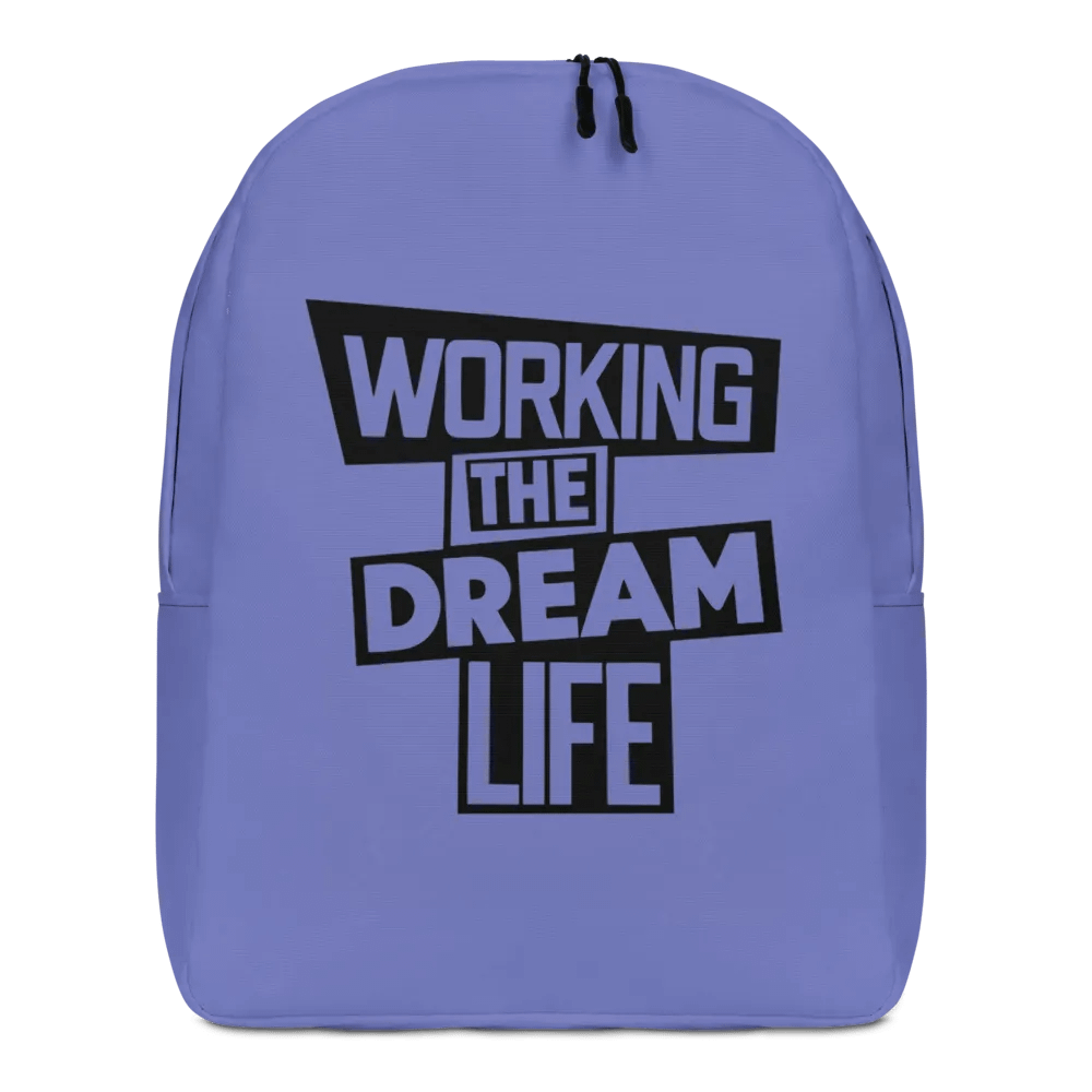 Work the Dream Life – Purple Minimalist All-Over Print Backpack for Work, Travel & Everyday Use product image (1)