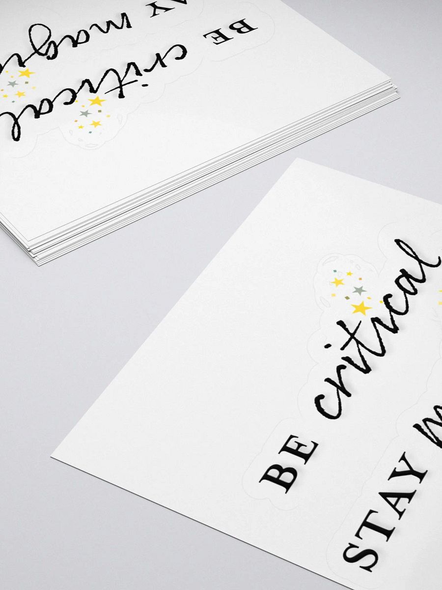 "Be Critical and Stay Magical" Cut Stickers product image (12)