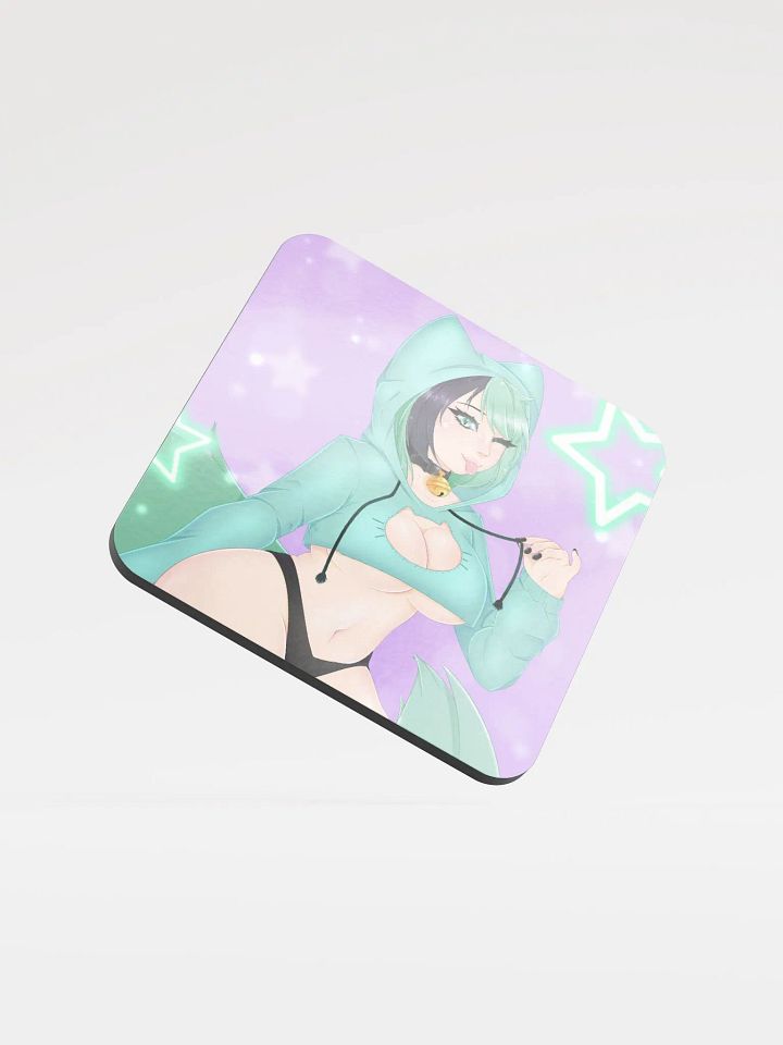 Mintzey Moon Hoodie Season Glossed Coaster (Winking) product image (1)