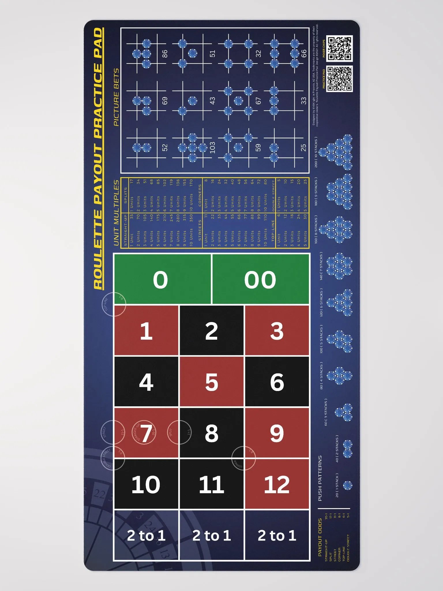 Roulette Payout Practice Pad - Blue Vignette product image (2)