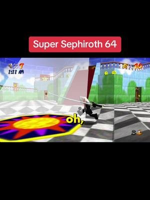 Super Sephiroth 64 #sephiroth #ff7 #finalfantasy #finalfantasy7 #mario #supermario #sm64 #nintendo #gaming #fyp #foryou 