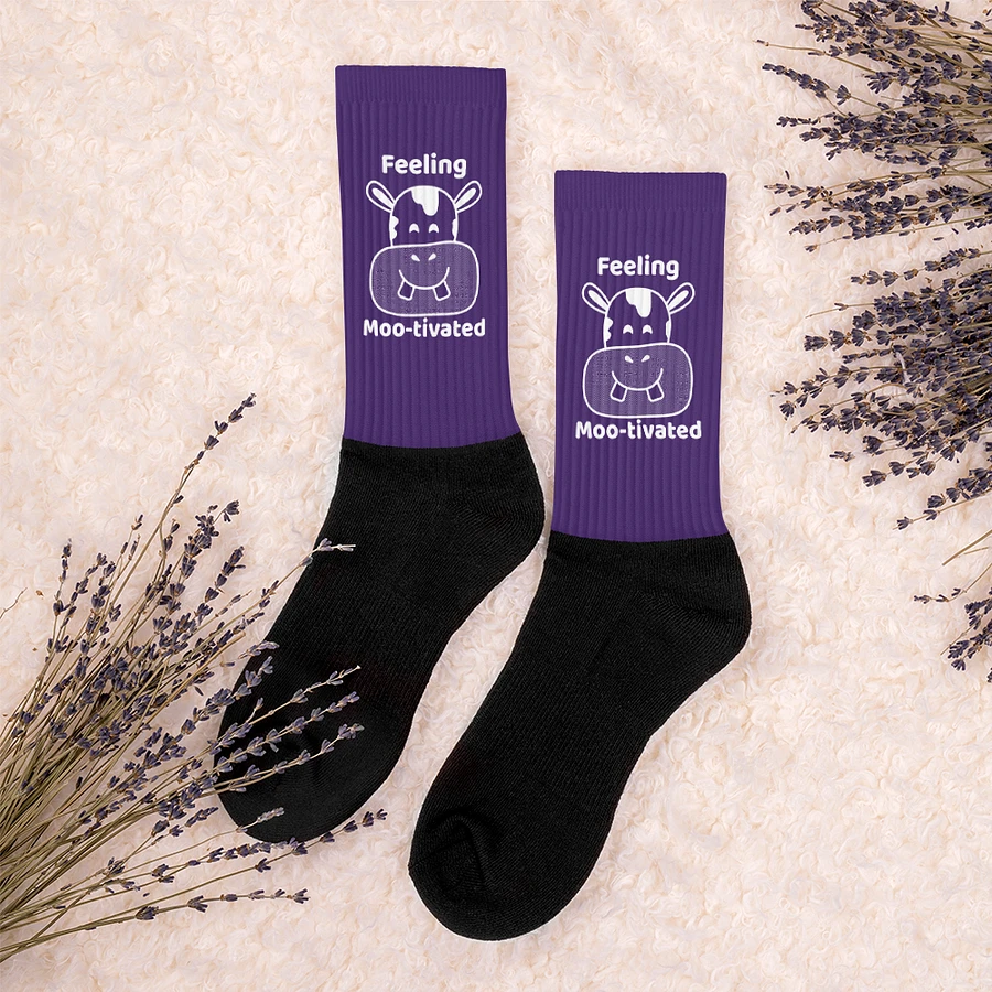 Feeling Mootivated Purple Cow Socks product image (5)