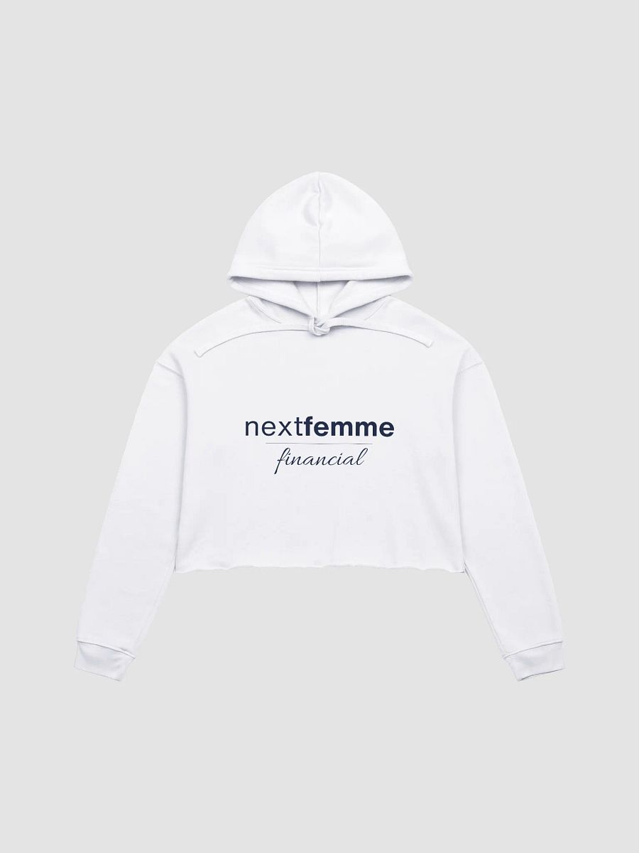 Cozy Crop Hoodie with Navy Logotype product image (1)