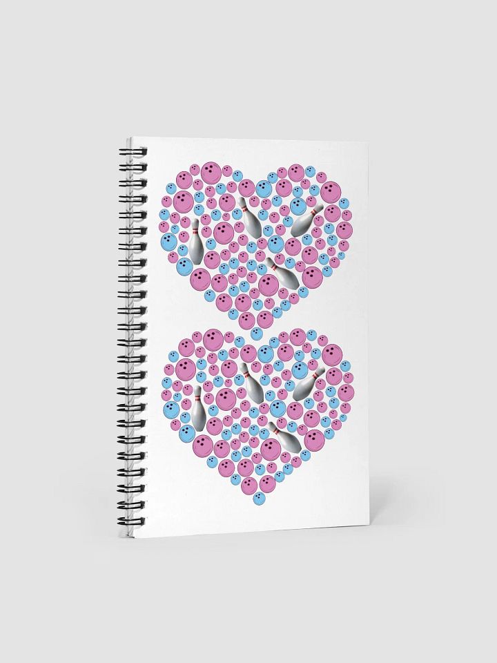 Pure Heart Bowling Pink And Blue Double Ball Spiral Notebook product image (1)