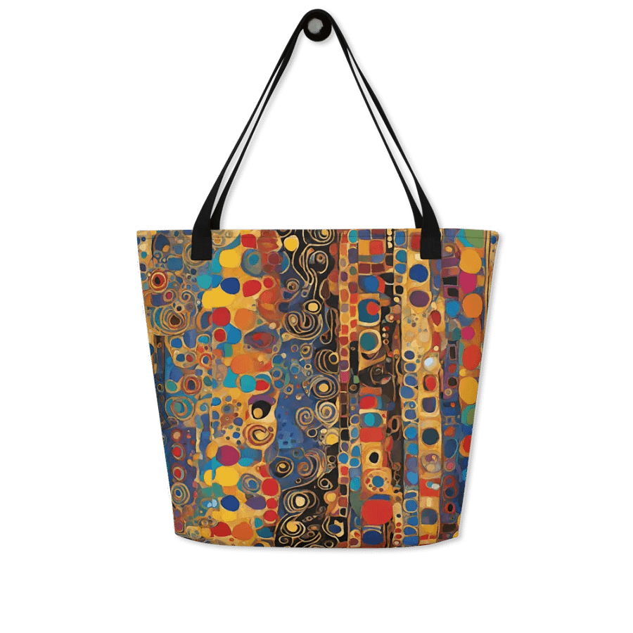 Big printed tote bag with Kadinsky inspired  design product image (5)
