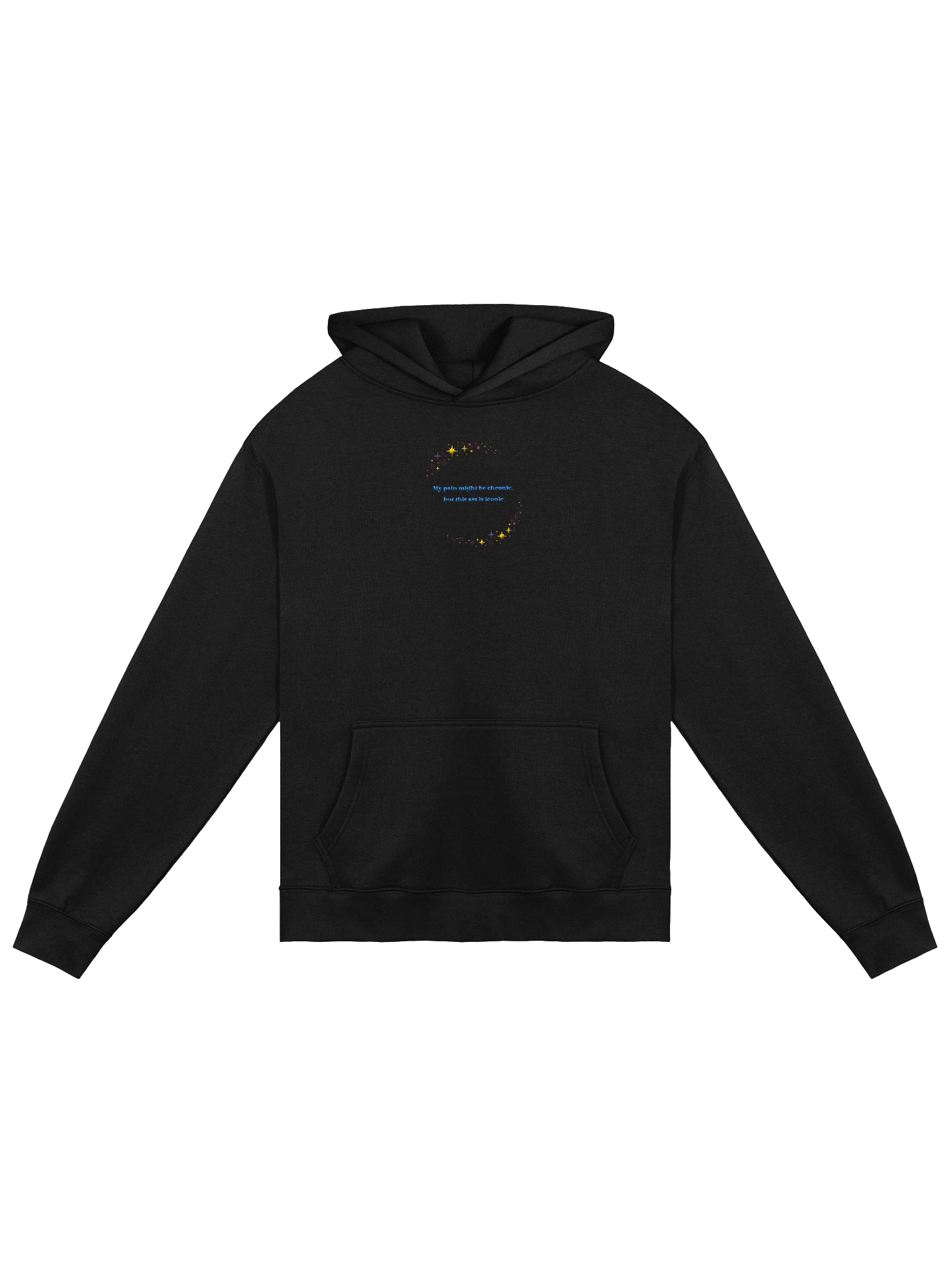 💫 My pain might be chronic, but this ass is iconic — Organic Oversized Embroidered Hoodie product image (1)