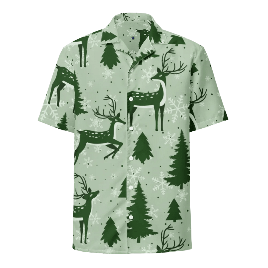 Winter Wonderland Reindeer Hawaiian Shirt product image (1)
