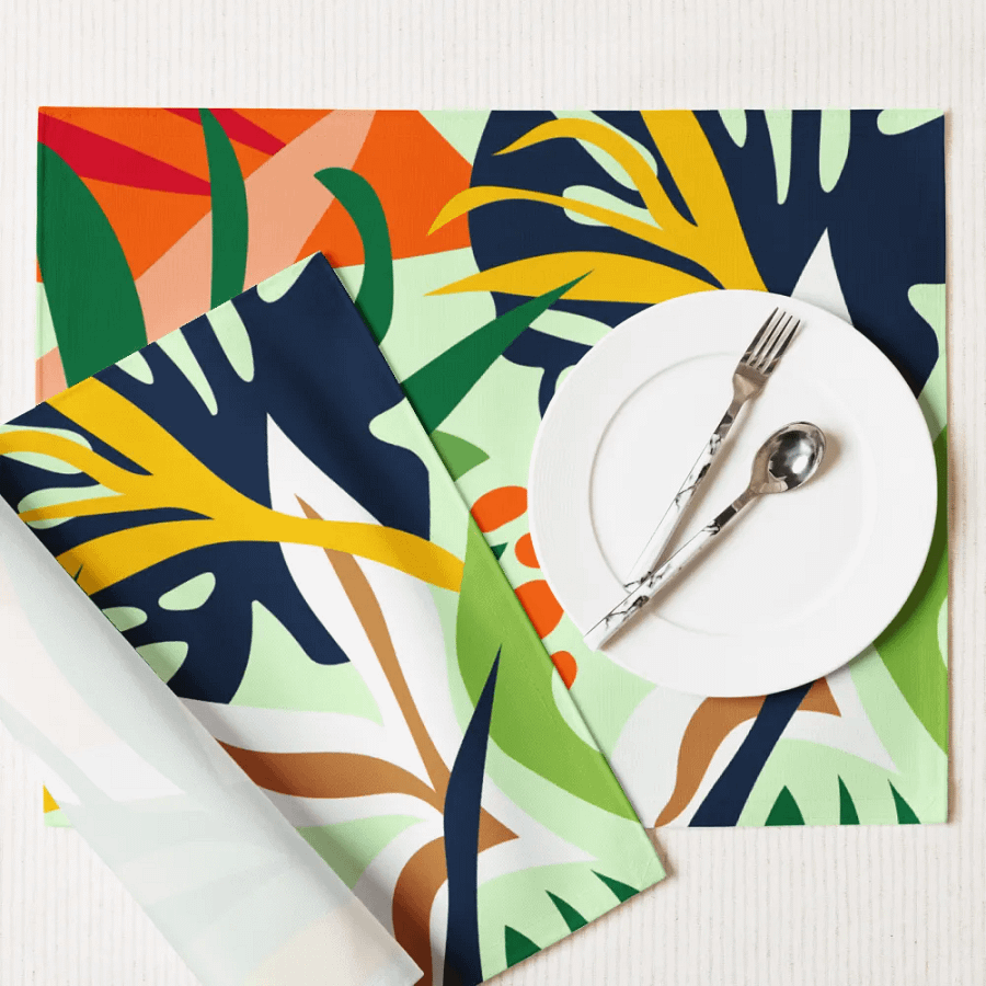 Tropical Foliage Placemat Set (4) product image (11)