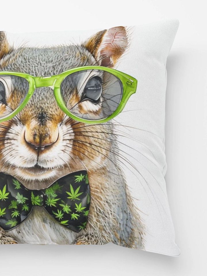 Happy Cannabis Bowtie 420 Squirrel pillow product image (4)