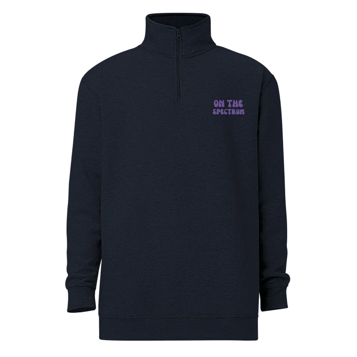 ON THE SPECTRUM (purple) embroidered quarter zip product image (11)