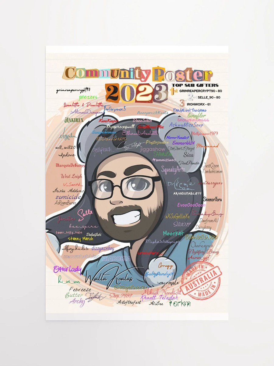WallaKoalas Community poster of 2023 product image (4)