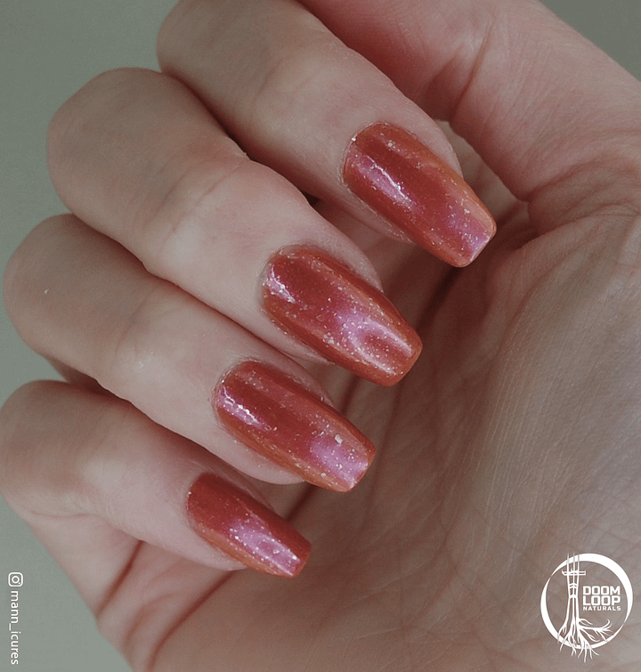 BARELY HUMAN - Deep Copper-Rosé Sparkly Nail Polish product image (2)