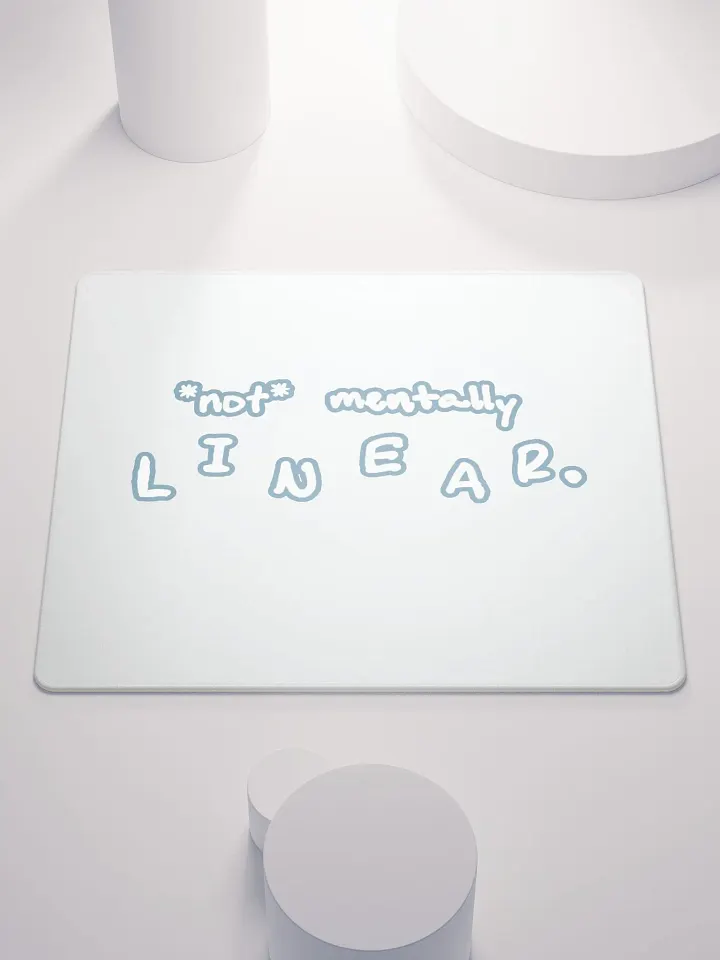 *not* mentally linear (lined design, #709AAF) mouse pad product image (1)