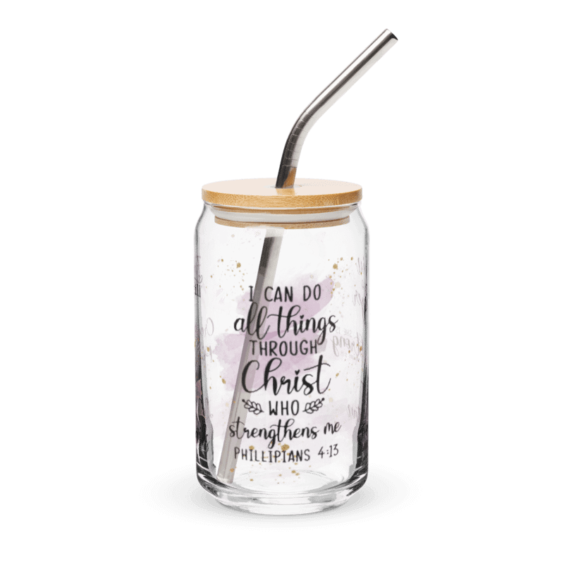 I Can Do All Things Through Christ Glass Tumbler product image (14)
