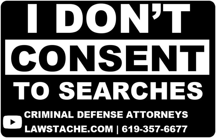 I Don't Consent to Searches" Stickers (25 pack) product image (1)