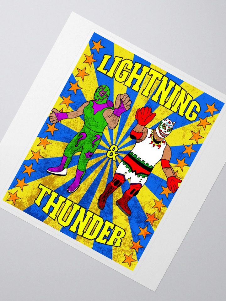 Lightning & Thunder Lucha Figures Sticker product image (6)