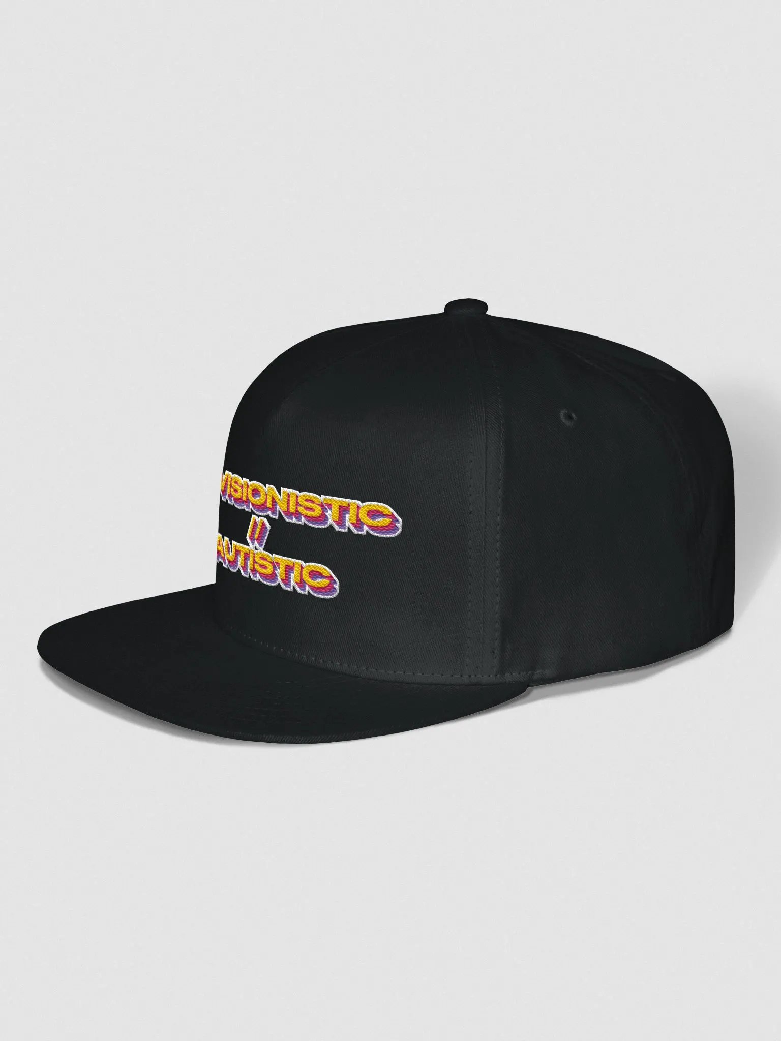 Envisionistic // Autistic Flat Snapback Cap product image (8)