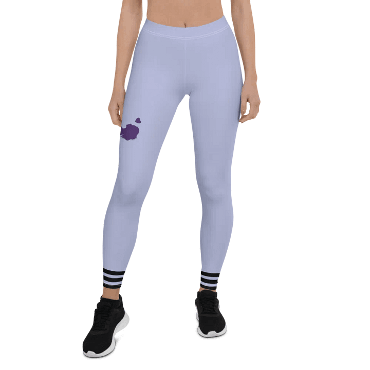 All-Over Print Leggings-Backfill Perana colour with Pink Lady design, black stripes. product image (1)