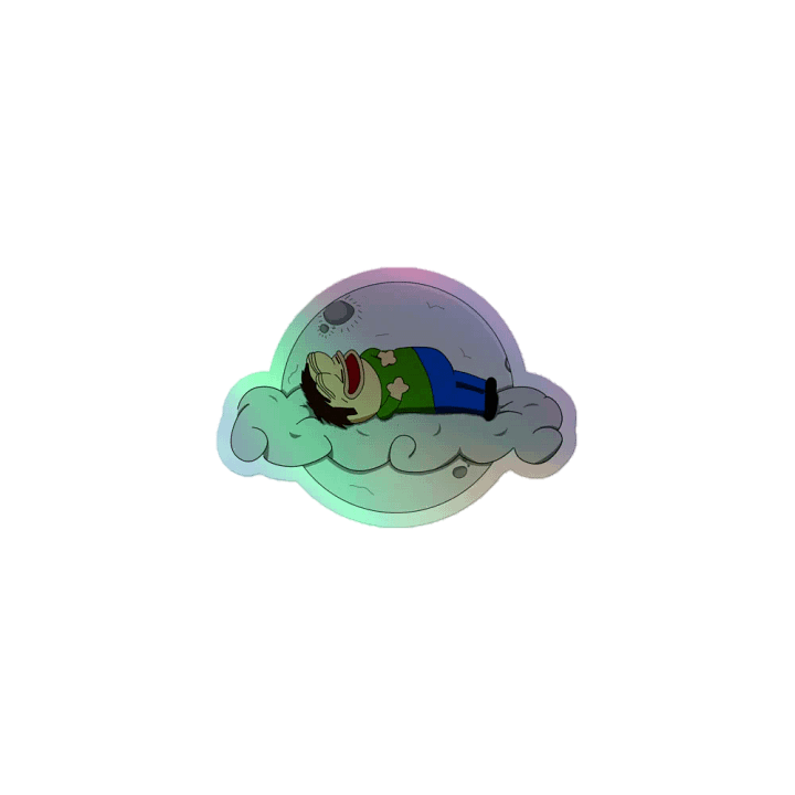 Mijo on Clouds Holographic Sticker product image (1)