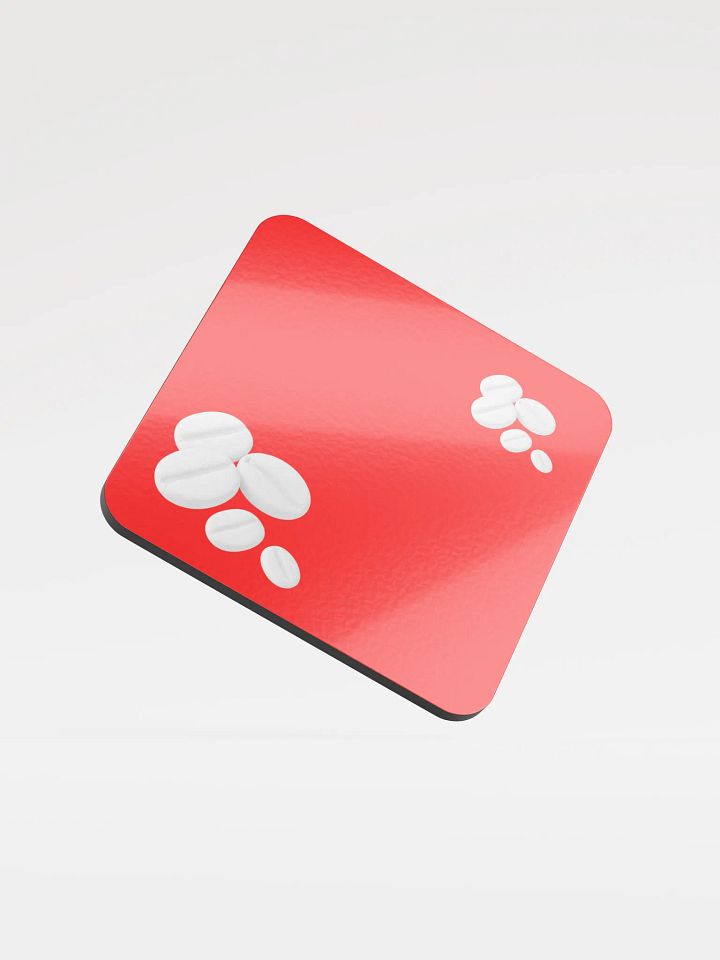 Red I Swear They Are Coffee Beans! White Coffee Beans Coaster product image (1)