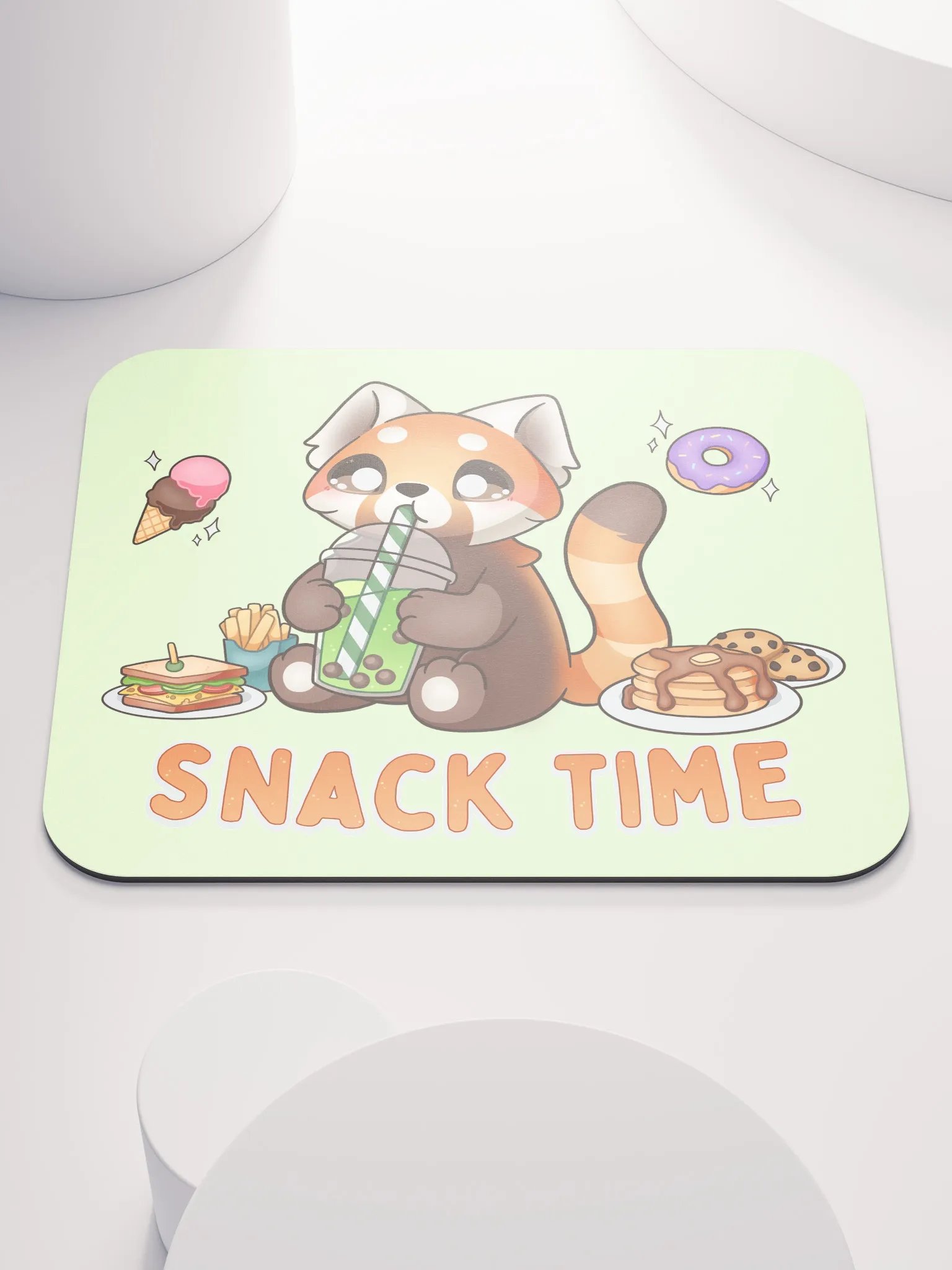 Snack Time Red Panda Mouse Pad product image (1)