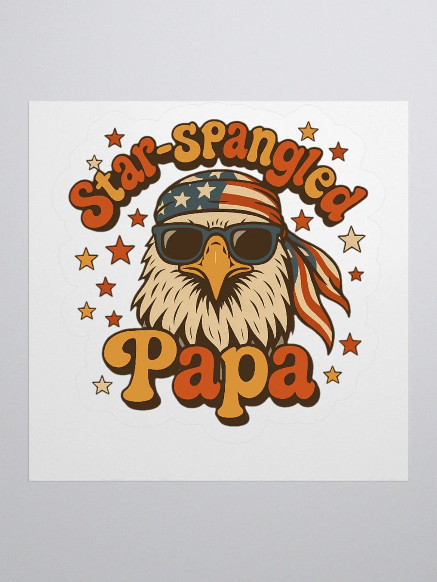 Star-Spangled Papa Eagle Sticker product image (3)