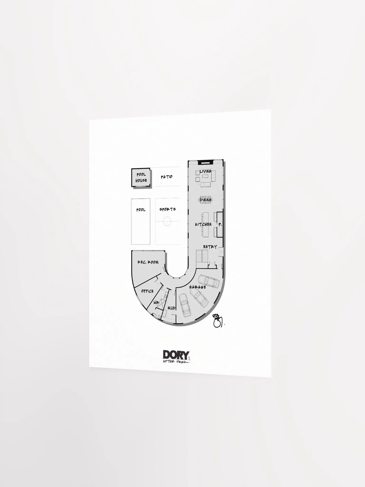 Alphabet Floor Plan Poster - J product image (2)