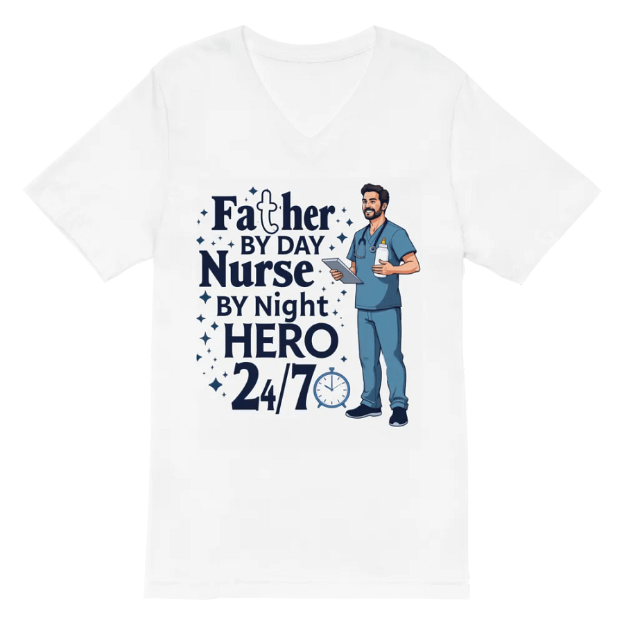 Hero Nurse Dad V-Neck Tee product image (2)