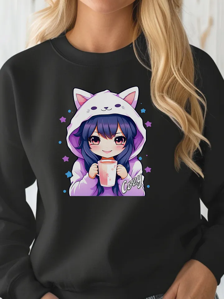 Cozy Kawaii Anime Girl - Lane Seven Premium Crewneck Sweatshirt product image (1)