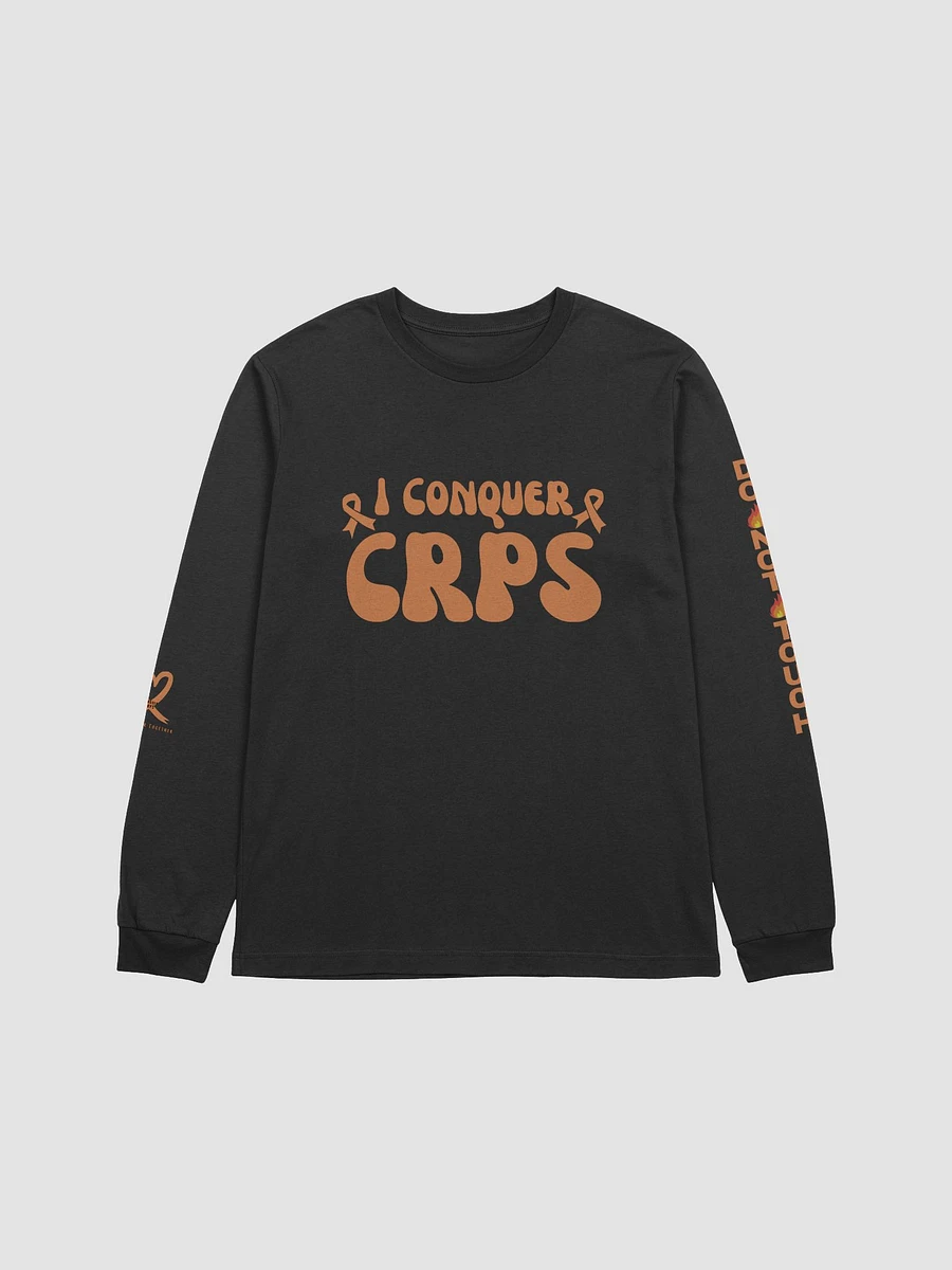 Bold 'I Conquer CRPS' Do Not Touch LEFT Arm 'Supersoft' Long Sleeve Shirt (Unisex) product image (7)
