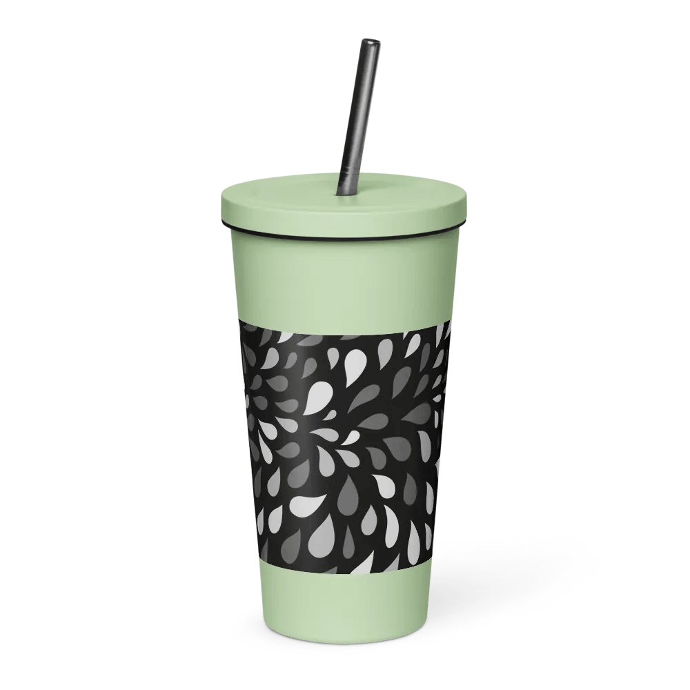 Swirling Monochrome Teardrop Insulated Tumbler product image (3)