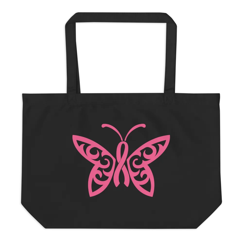 Butterfly Cancer Ribbon Bag product image (6)