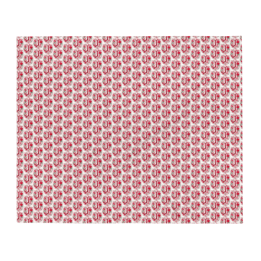 Valentine’s Monogram Letter J(2) Blanket product image (2)
